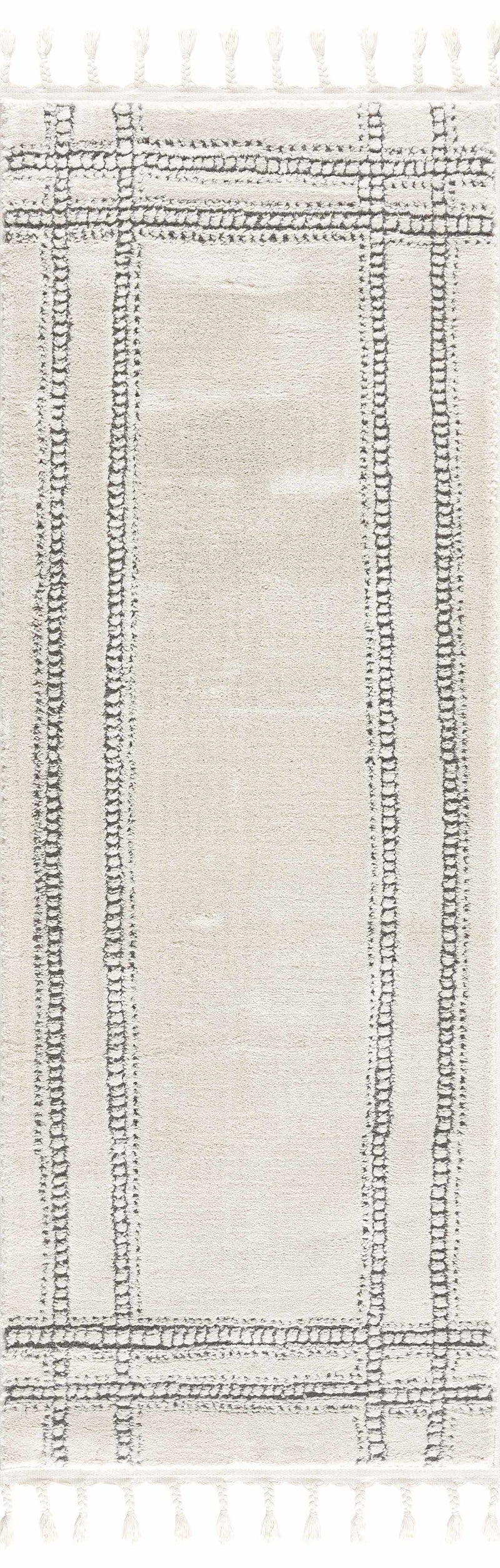 Ryuu Ivory & Gray Area Rug by Boutique Rugs