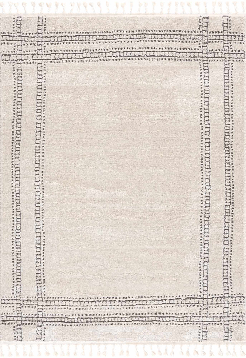 Ryuu Ivory & Gray Area Rug by Boutique Rugs