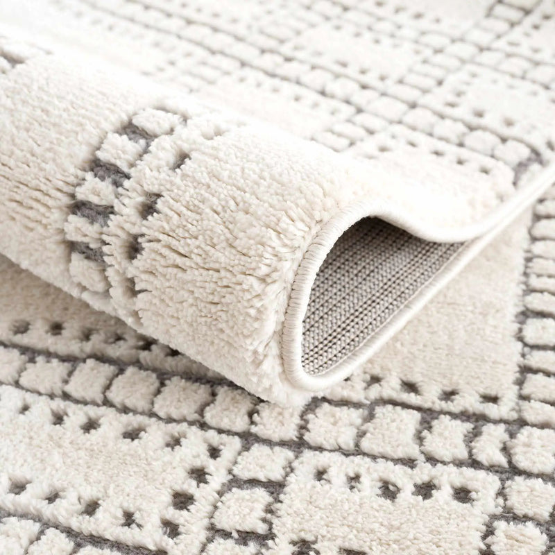 Ryuu Ivory & Gray Area Rug by Boutique Rugs
