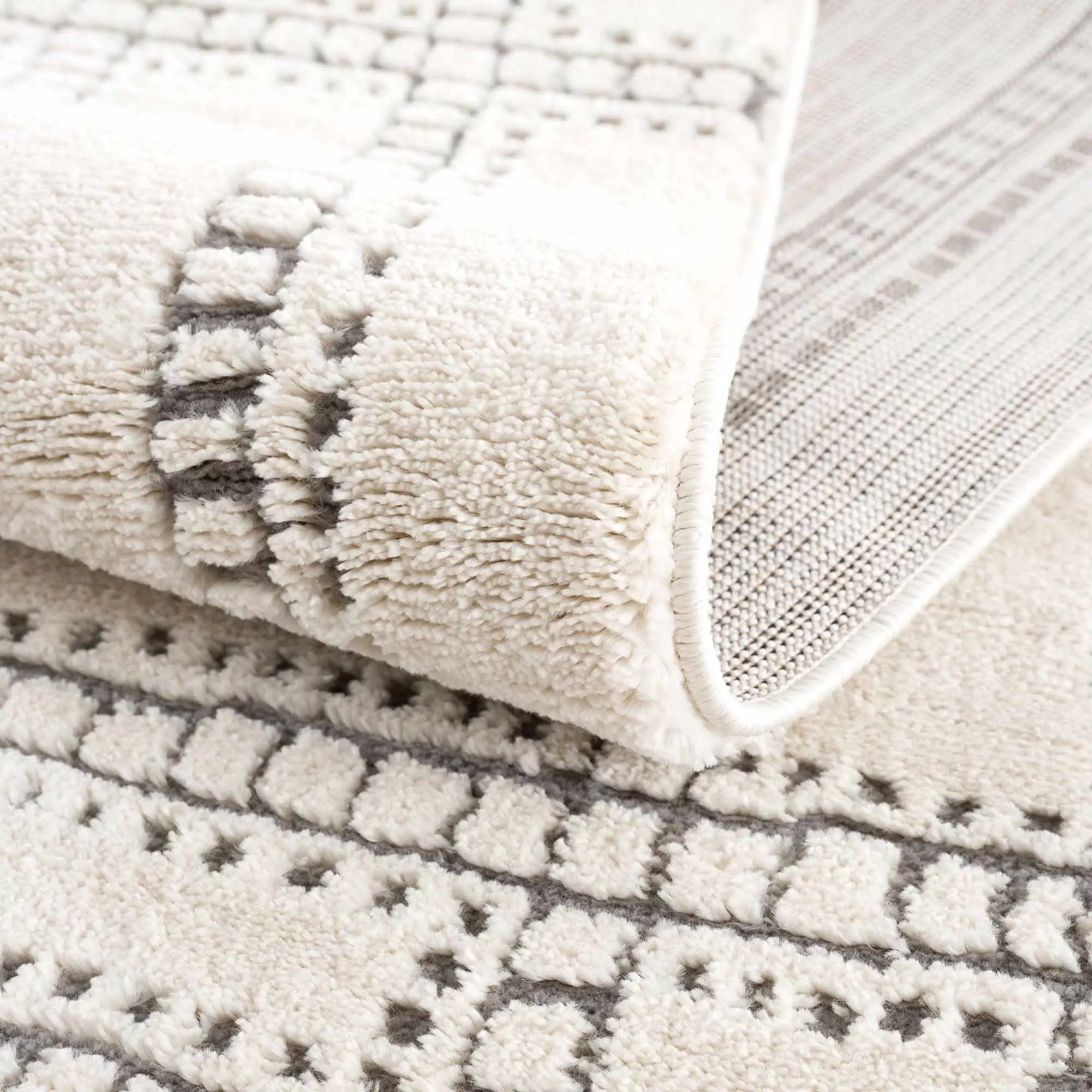 Ryuu Ivory & Gray Area Rug by Boutique Rugs