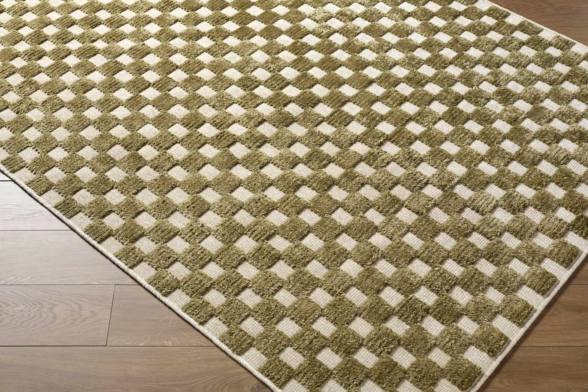 Anthea Olive Washable Area Rug by Boutique Rugs