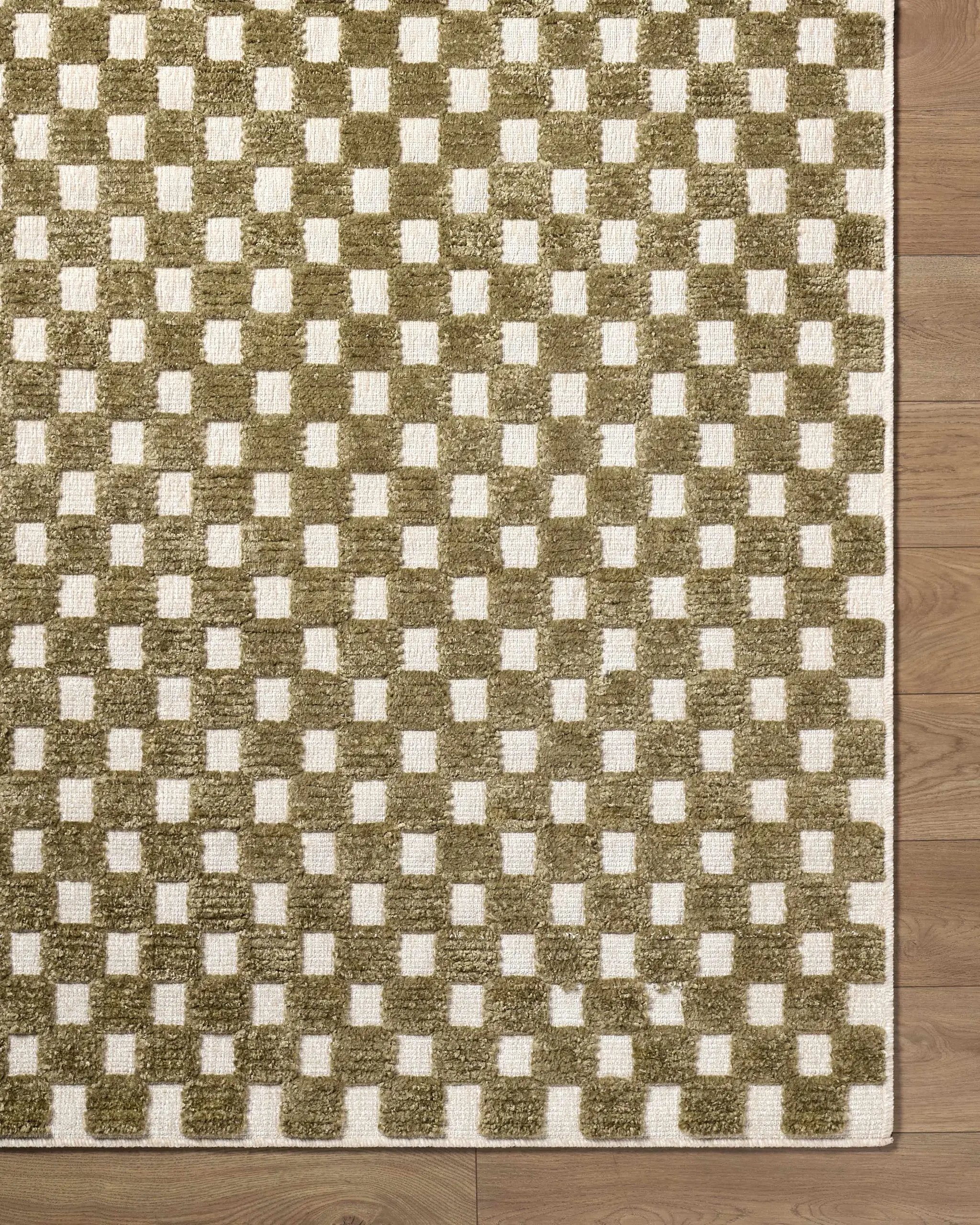 Anthea Olive Washable Area Rug by Boutique Rugs