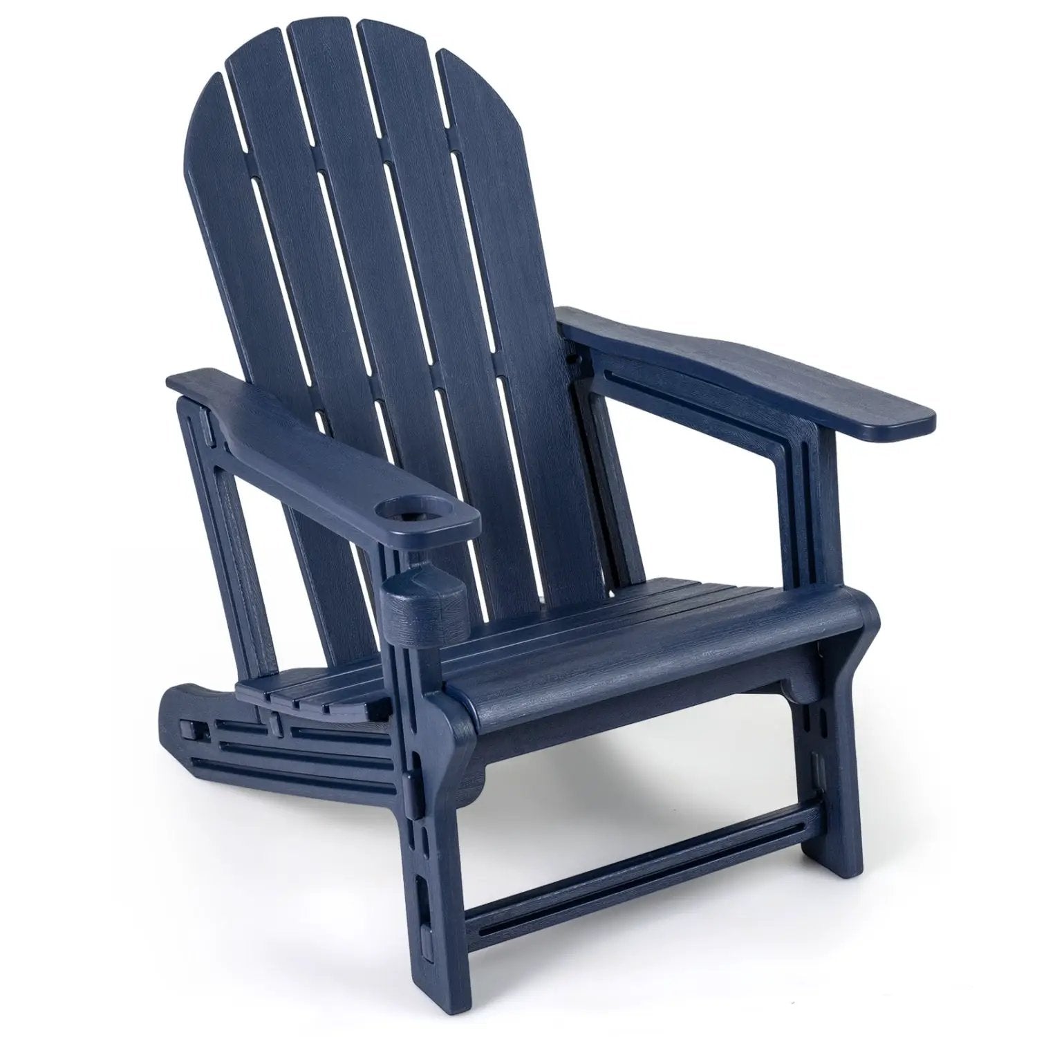 HDPE Adirondack Chair with Cup Holder - Weather Resistant by DirectDeals