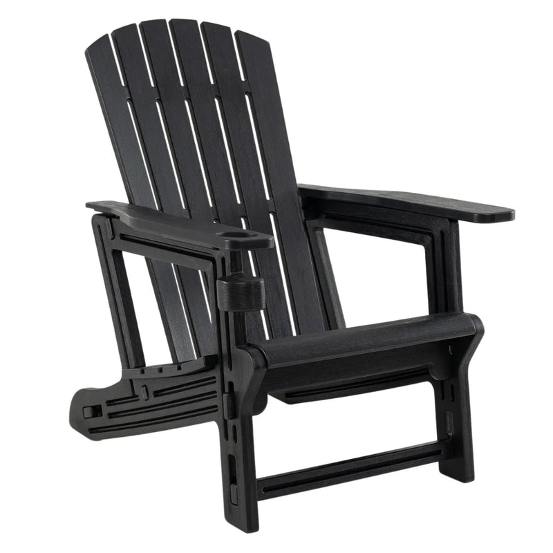 HDPE Adirondack Chair with Cup Holder - Weather Resistant by DirectDeals
