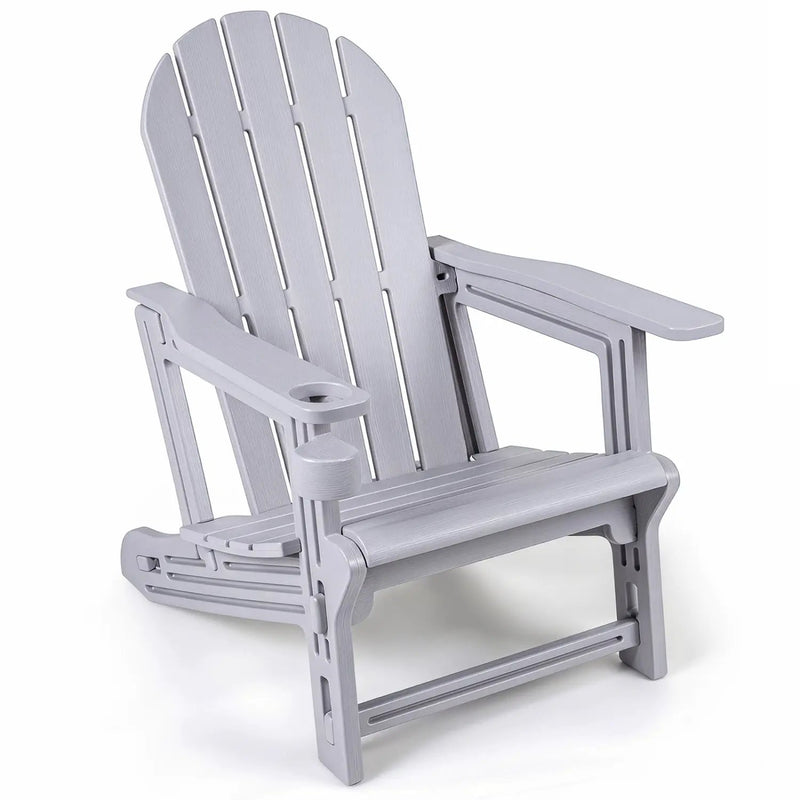 HDPE Adirondack Chair with Cup Holder - Weather Resistant by DirectDeals