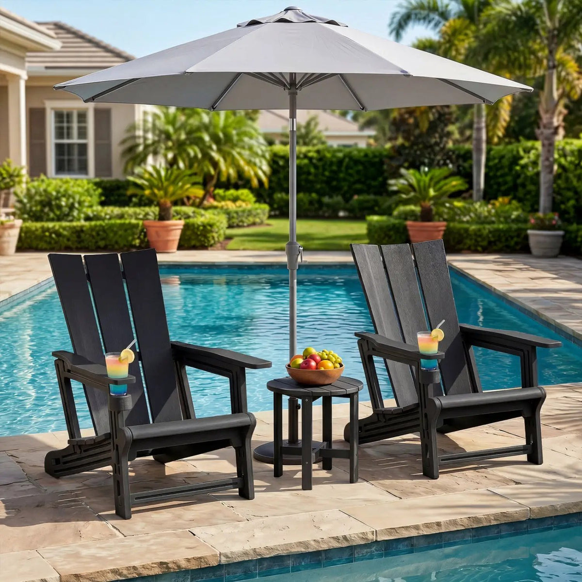 Adirondack Chair with Cup Holder - HDPE Outdoor Seating, photo 18 of 24