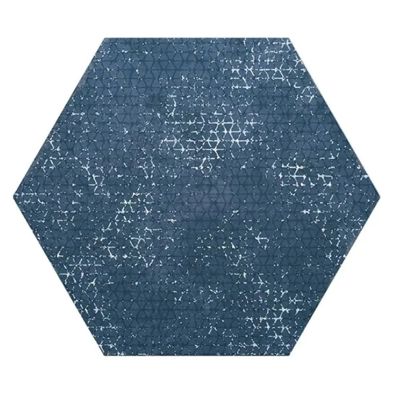 Indigo Blue 9x11 Textured Hexagon Porcelain Tile (16 pack, 8.07 sq ft/case) by Apollo Tile