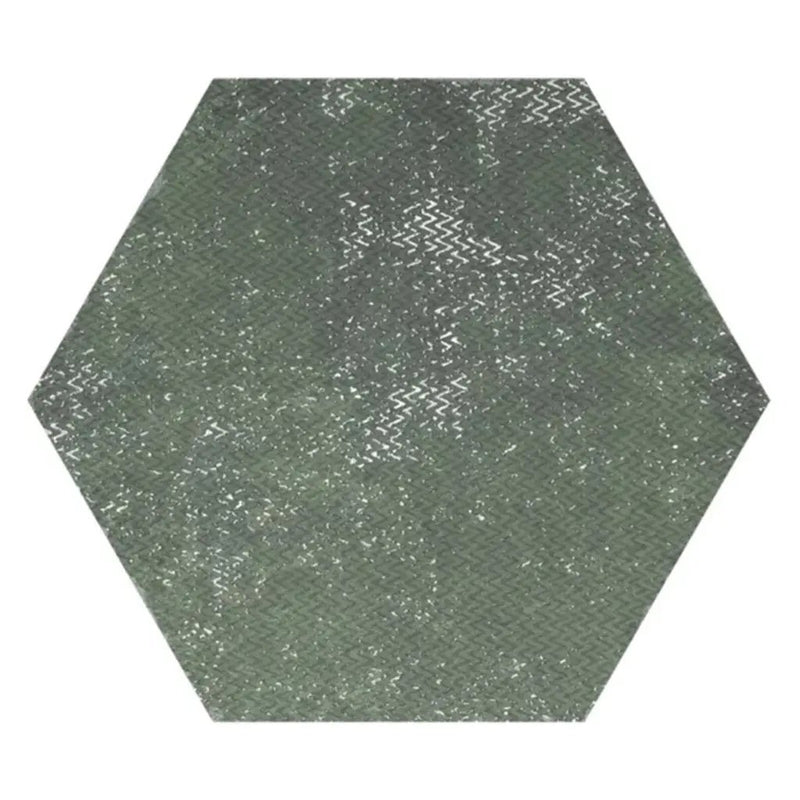 Olive Green 9x11 Textured Hexagon Porcelain Tile (16 pack, 8.07 sq ft/case) by Apollo Tile