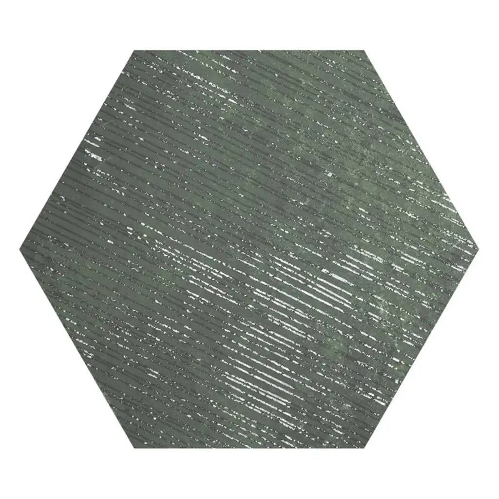 Olive Green 9x11 Textured Hexagon Porcelain Tile (16 pack, 8.07 sq ft/case) by Apollo Tile