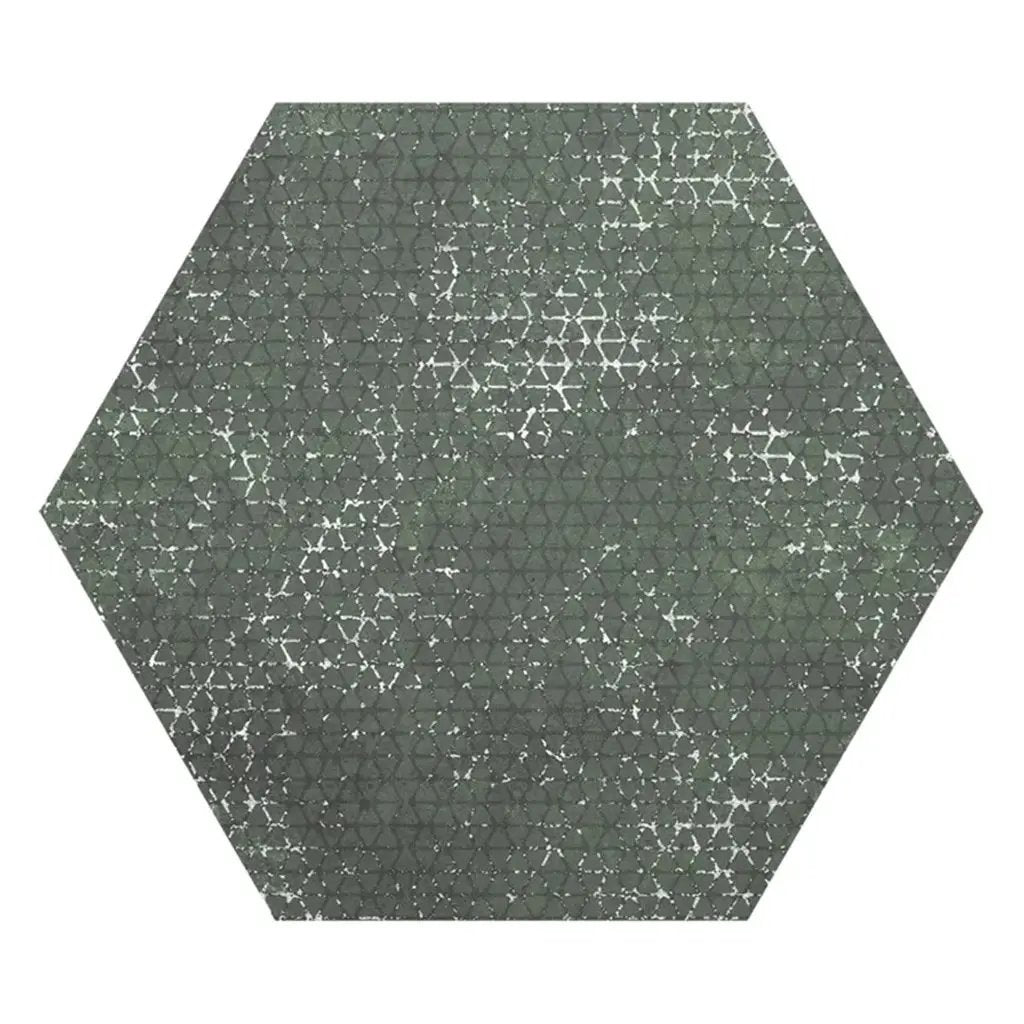 Olive Green 9x11 Textured Hexagon Porcelain Tile (16 pack, 8.07 sq ft/case) by Apollo Tile