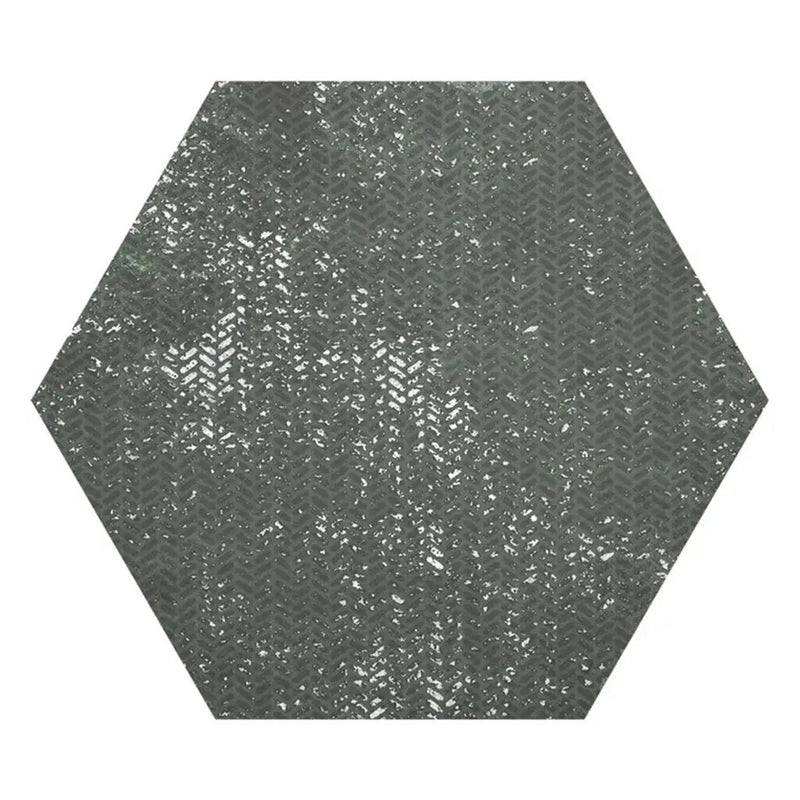 Olive Green 9x11 Textured Hexagon Porcelain Tile (16 pack, 8.07 sq ft/case) by Apollo Tile