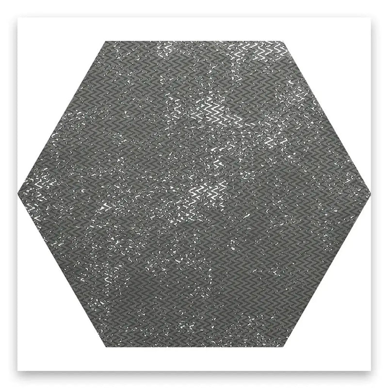 Graphite Gray 9x11 Textured Hexagon Porcelain Tile (16 pack, 8.07 sq ft/case) by Apollo Tile