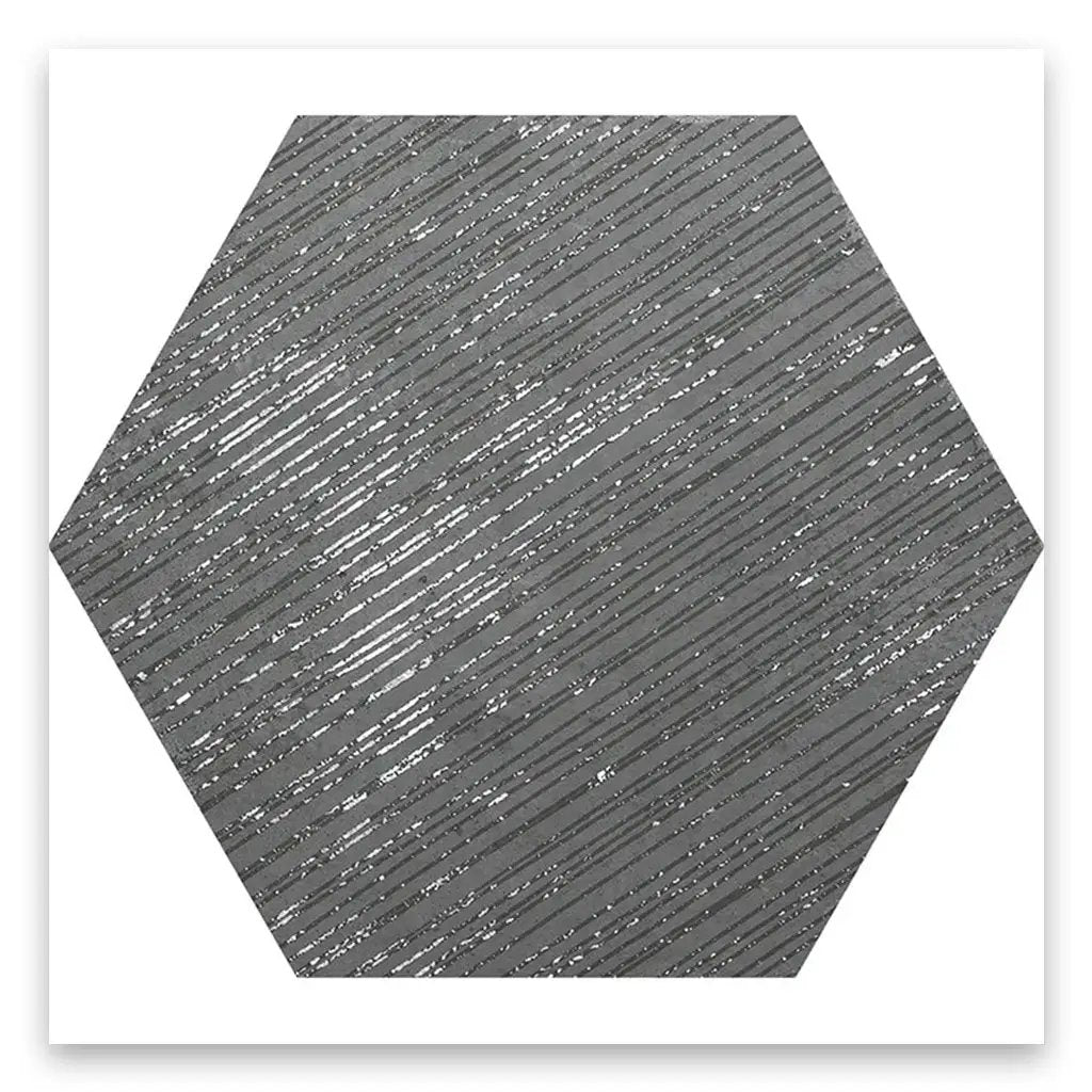 Graphite Gray 9x11 Textured Hexagon Porcelain Tile (16 pack, 8.07 sq ft/case) by Apollo Tile