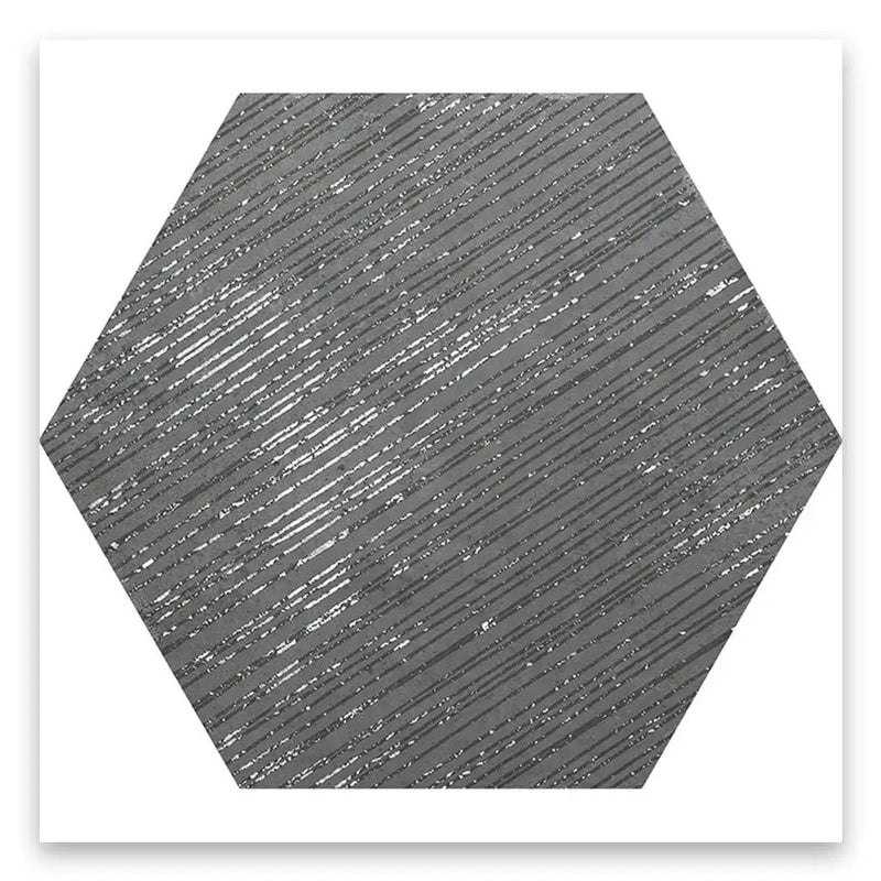 Graphite Gray 9x11 Textured Hexagon Porcelain Tile (16 pack, 8.07 sq ft/case) by Apollo Tile