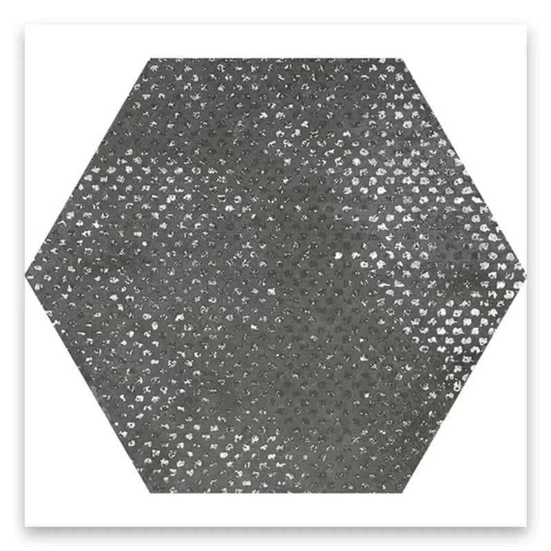 Graphite Gray 9x11 Textured Hexagon Porcelain Tile (16 pack, 8.07 sq ft/case) by Apollo Tile
