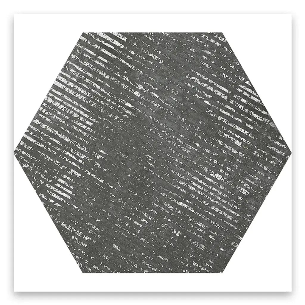 Graphite Gray 9x11 Textured Hexagon Porcelain Tile (16 pack, 8.07 sq ft/case) by Apollo Tile