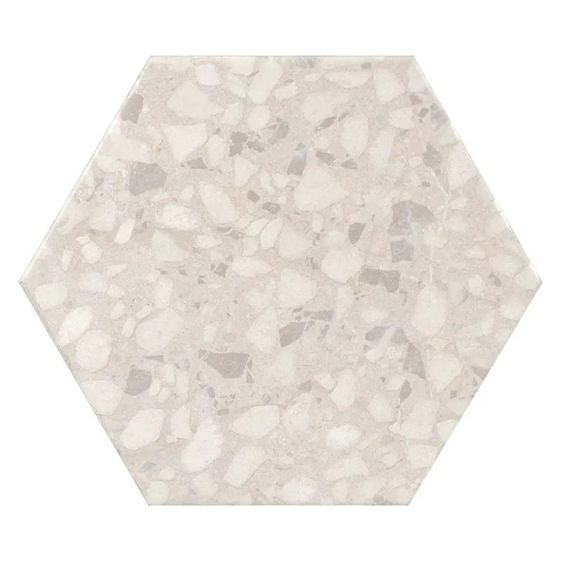 Soft Ivory-Beige 9x11 Matte Hexagon Porcelain Tile (16 pack, 8.07 sq ft/case) by Apollo Tile