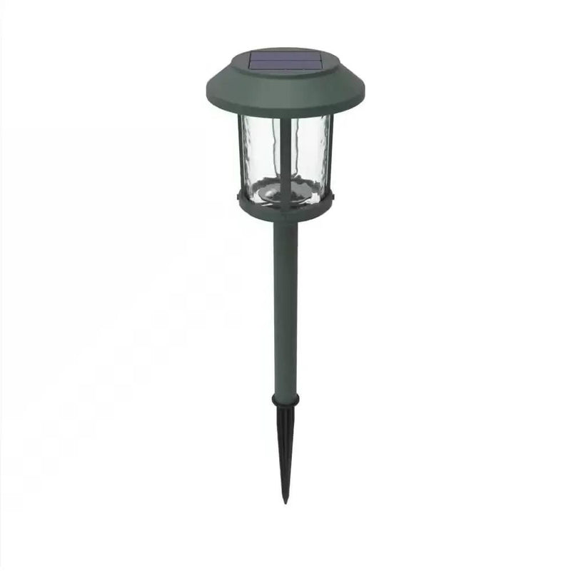 Set of 4 - Outdoor Solar LED Lights in Green with Yard Path Ground Stakes by HomePacific