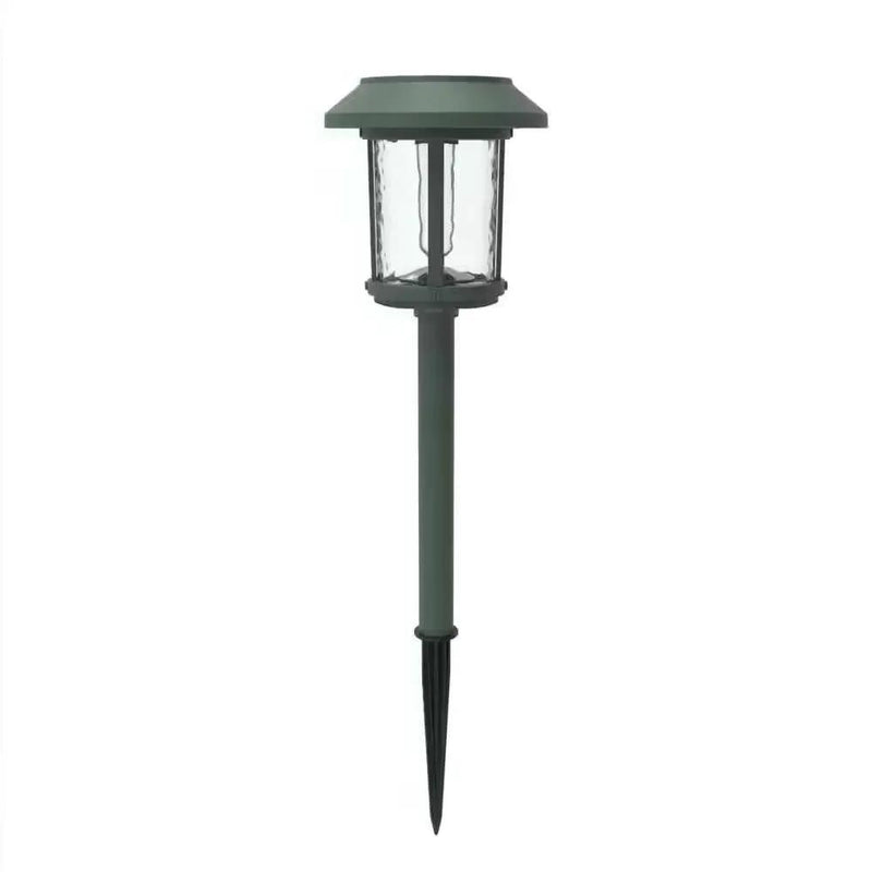 Set of 4 - Outdoor Solar LED Lights in Green with Yard Path Ground Stakes by HomePacific