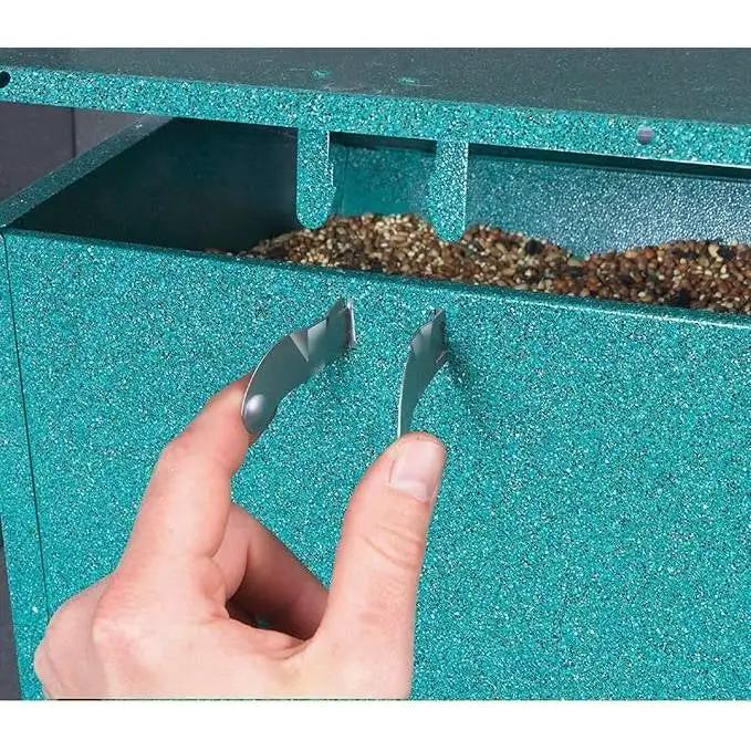 Rugged Green Metal Squirrel-Proof Bird Feeder with Easy-Refill Top by HomePacific