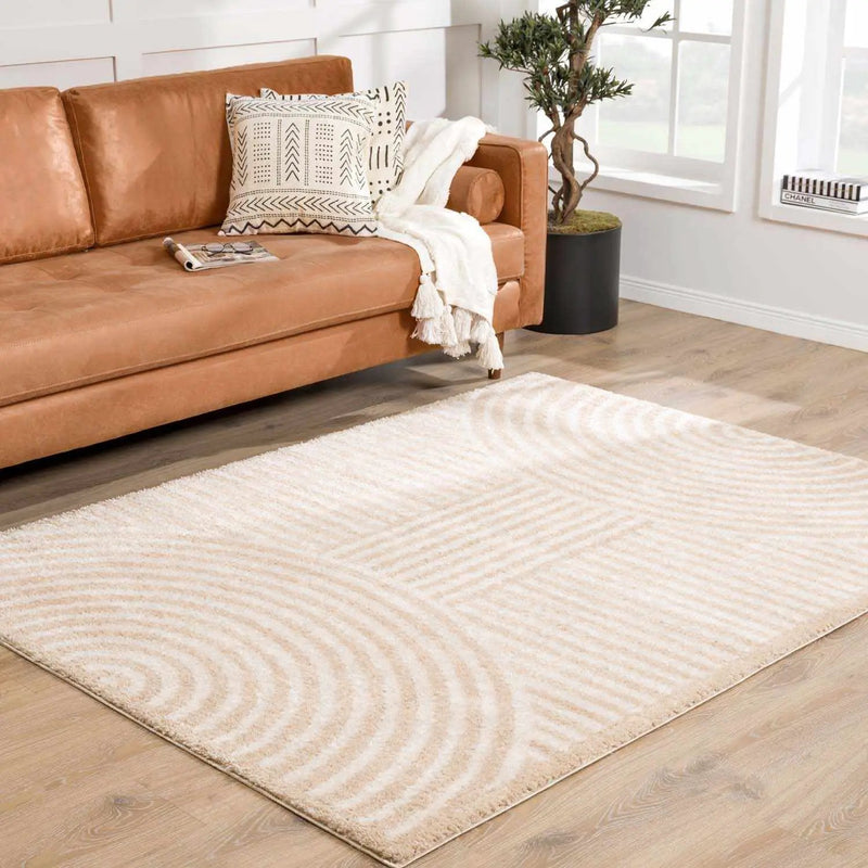Allard Beige Washable Area Rug by Boutique Rugs