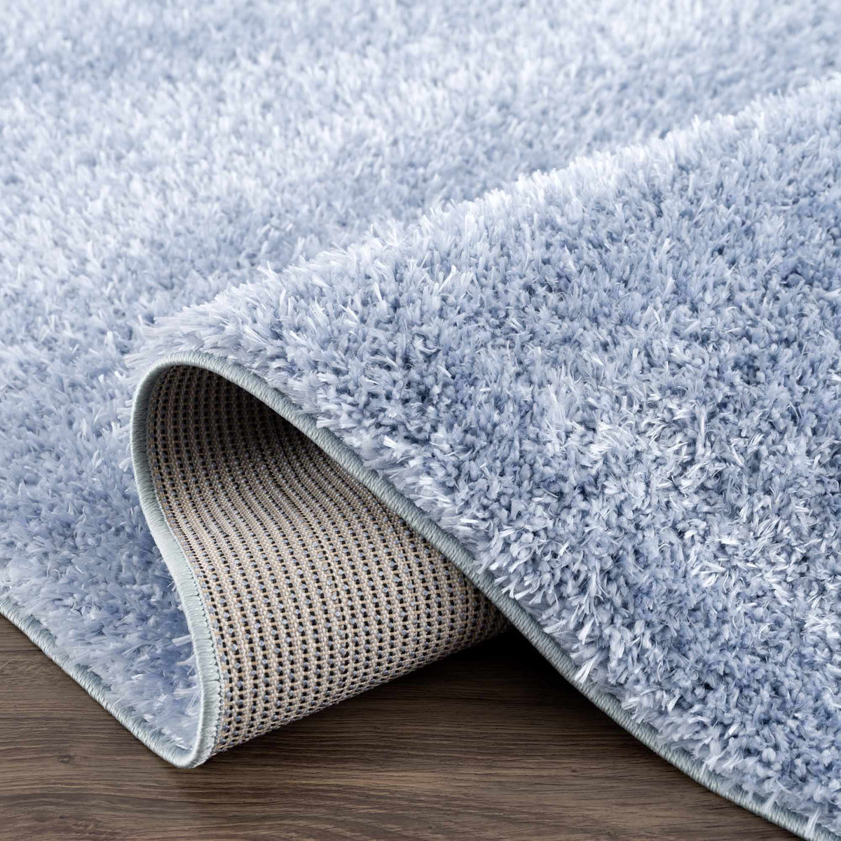 Faina Solid Aqua Shag Washable Area Rug - Clearance, photo 10 of 18