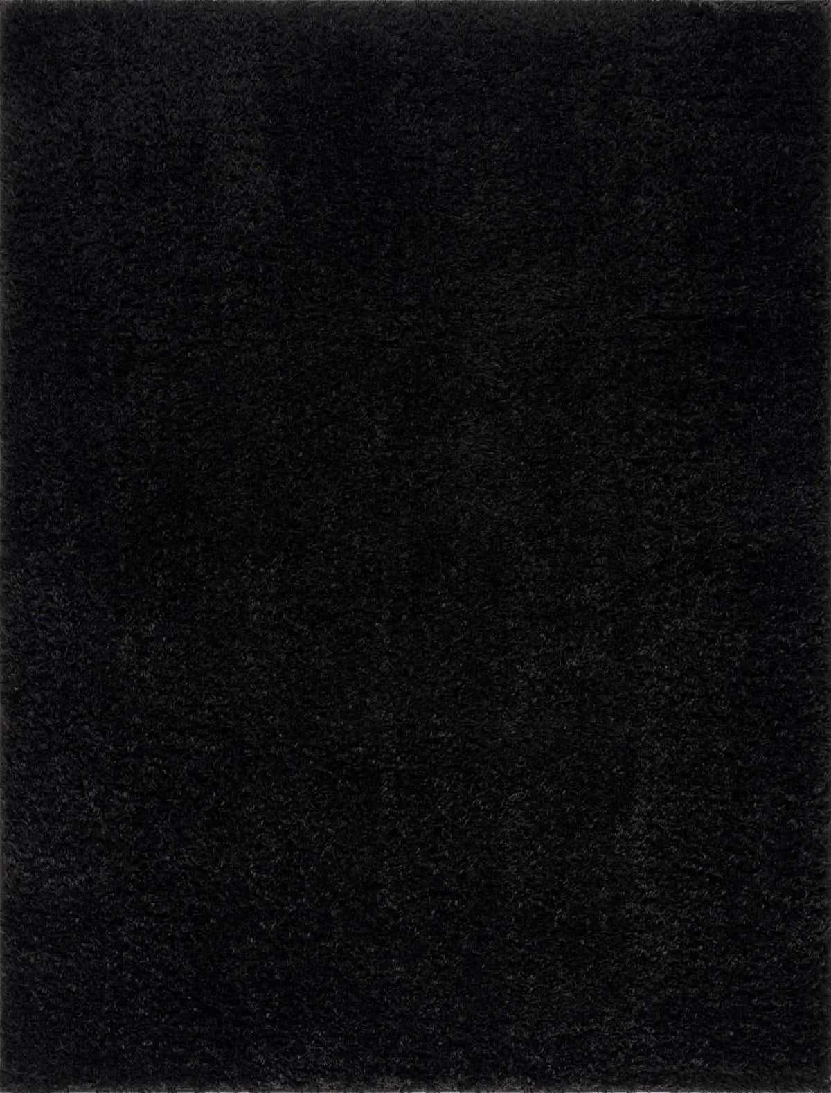 Faina Solid Black Shag Washable Area Rug - Clearance
