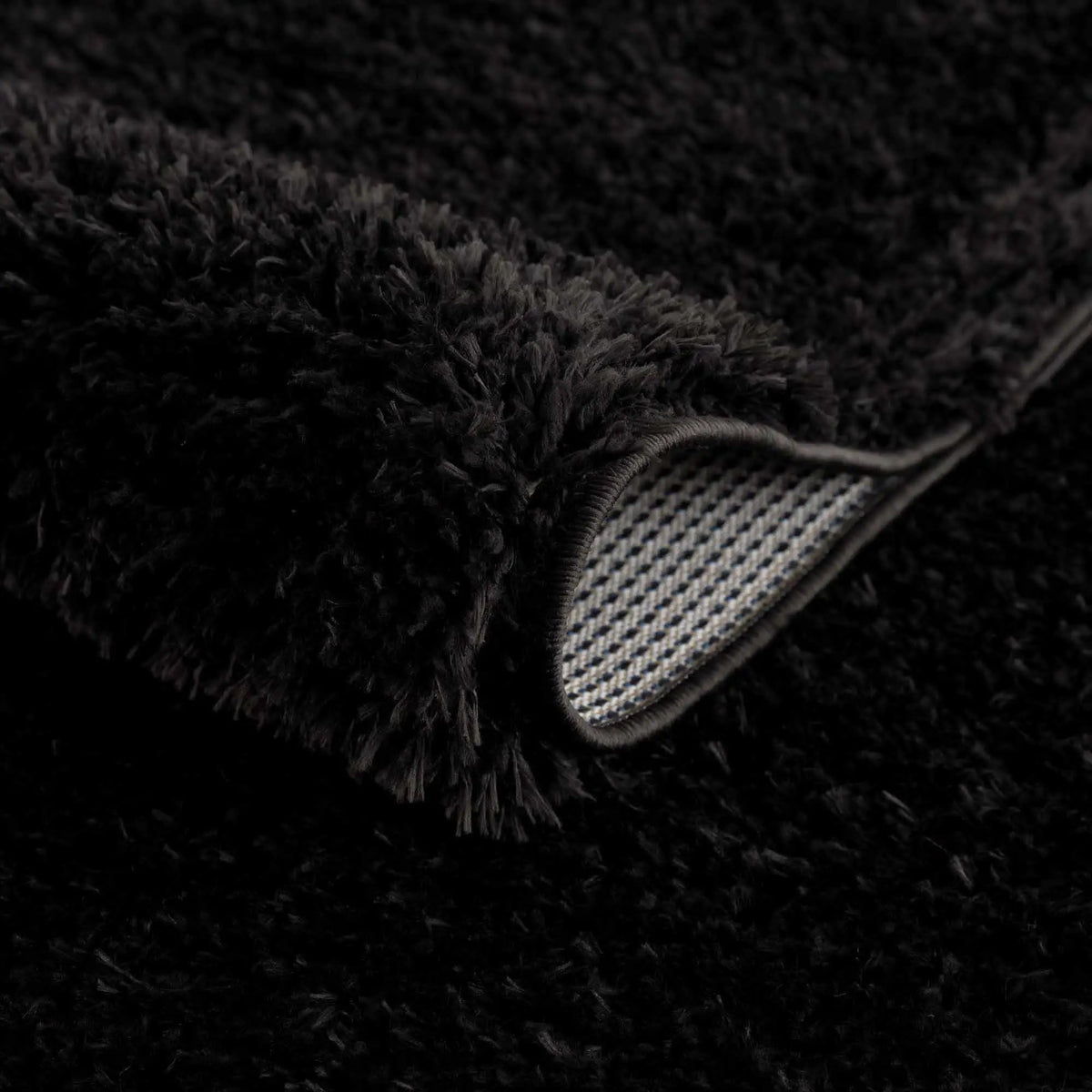 Faina Solid Black Shag Washable Area Rug - Clearance, photo 14 of 18