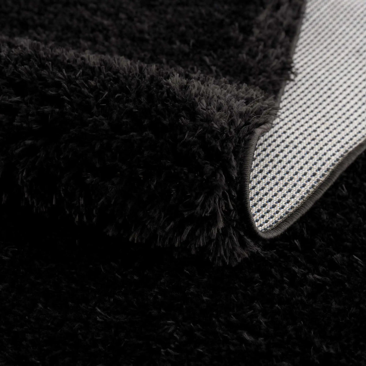 Faina Solid Black Shag Washable Area Rug - Clearance, photo 5 of 18
