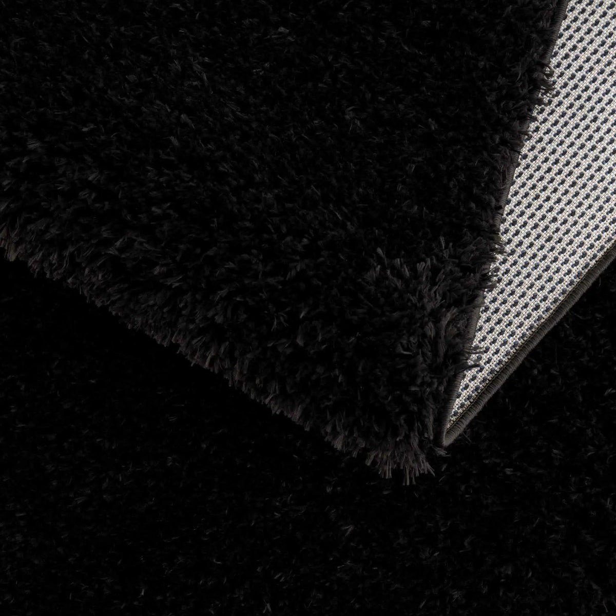 Faina Solid Black Shag Washable Area Rug - Clearance, photo 8 of 18
