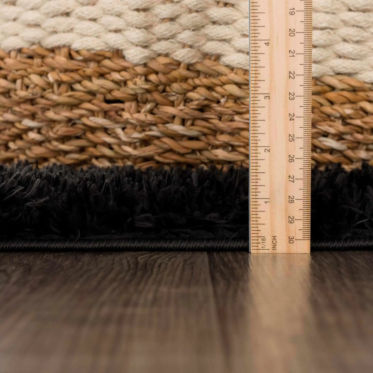 Faina Solid Black Shag Washable Area Rug - Clearance, photo 6 of 18