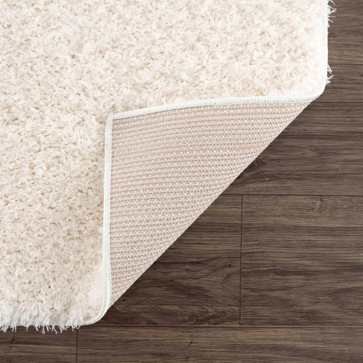 Faina Solid Cream Shag Washable Area Rug - Clearance, photo 7 of 21