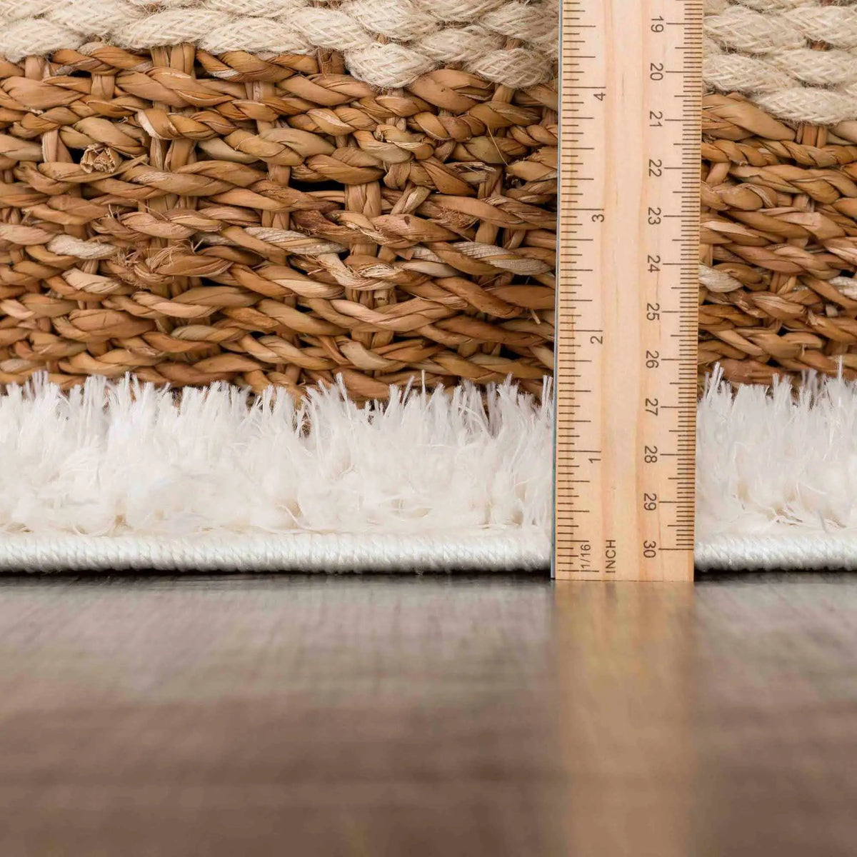 Faina Solid Cream Shag Washable Area Rug - Clearance, photo 15 of 21