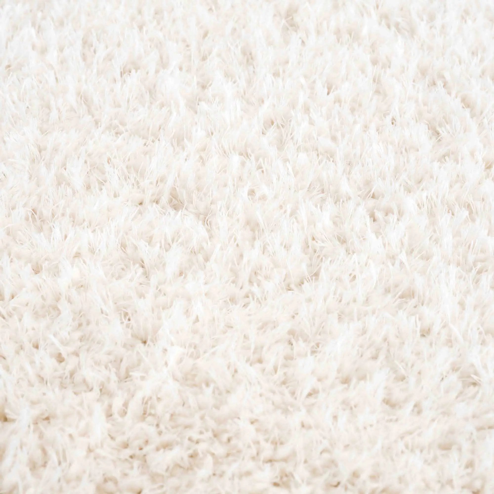 Faina Solid Cream Shag Washable Area Rug - Clearance by Boutique Rugs