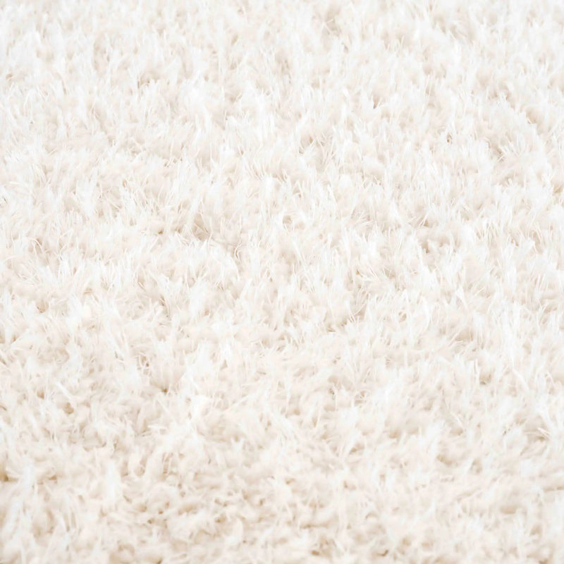 Faina Solid Cream Shag Washable Area Rug - Clearance by Boutique Rugs