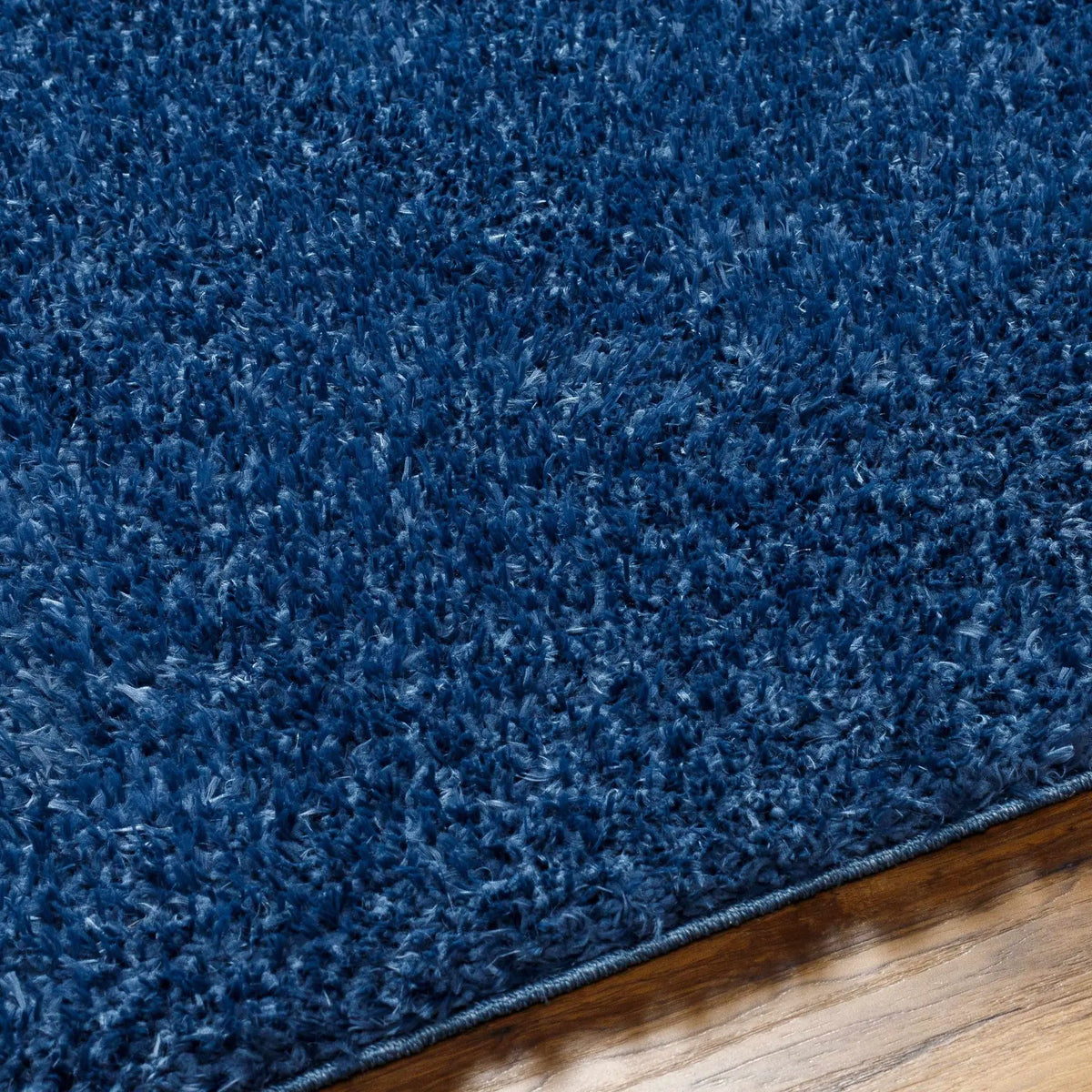 Faina Solid Dark Blue Shag Washable Area Rug - Clearance, photo 16 of 24