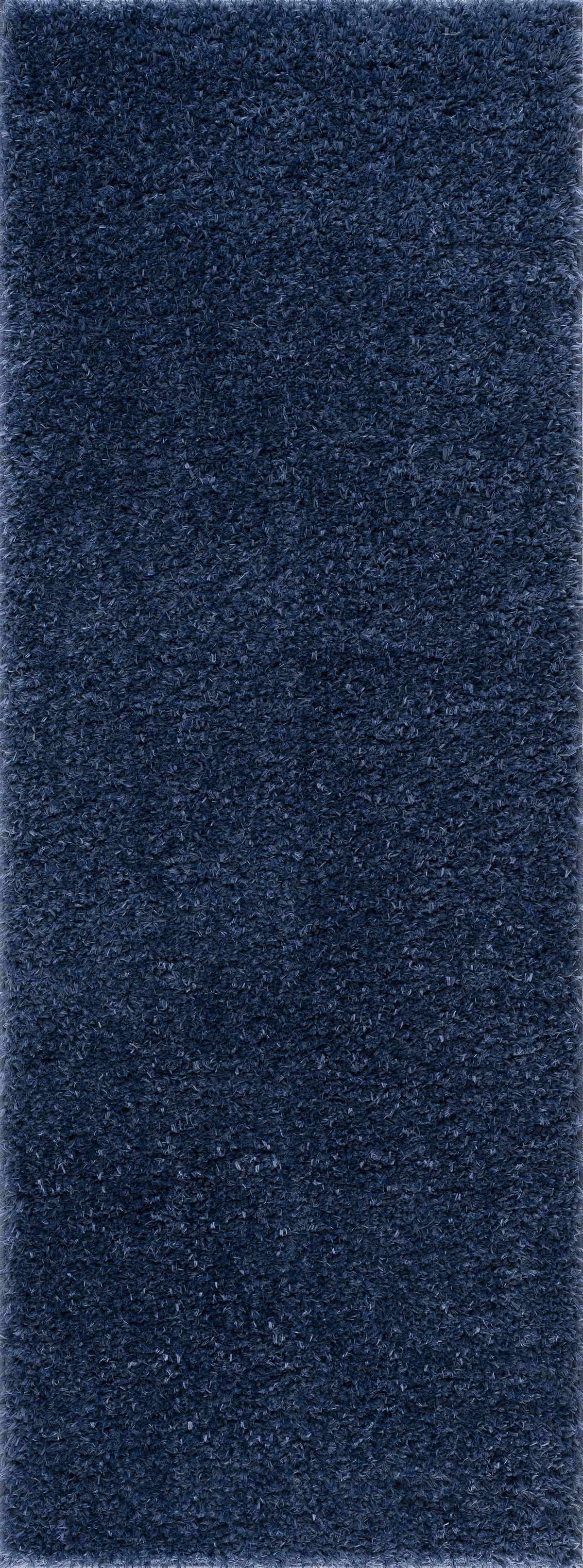 Faina Solid Dark Blue Shag Washable Area Rug - Clearance, photo 4 of 24