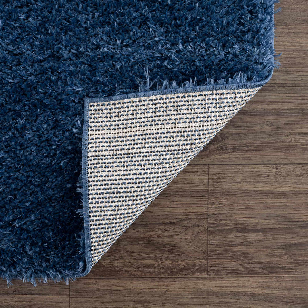 Faina Solid Dark Blue Shag Washable Area Rug - Clearance, photo 23 of 24