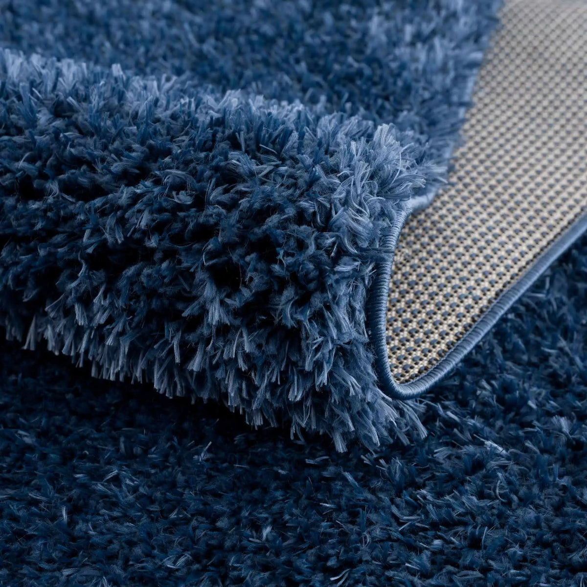 Faina Solid Dark Blue Shag Washable Area Rug - Clearance, photo 18 of 24