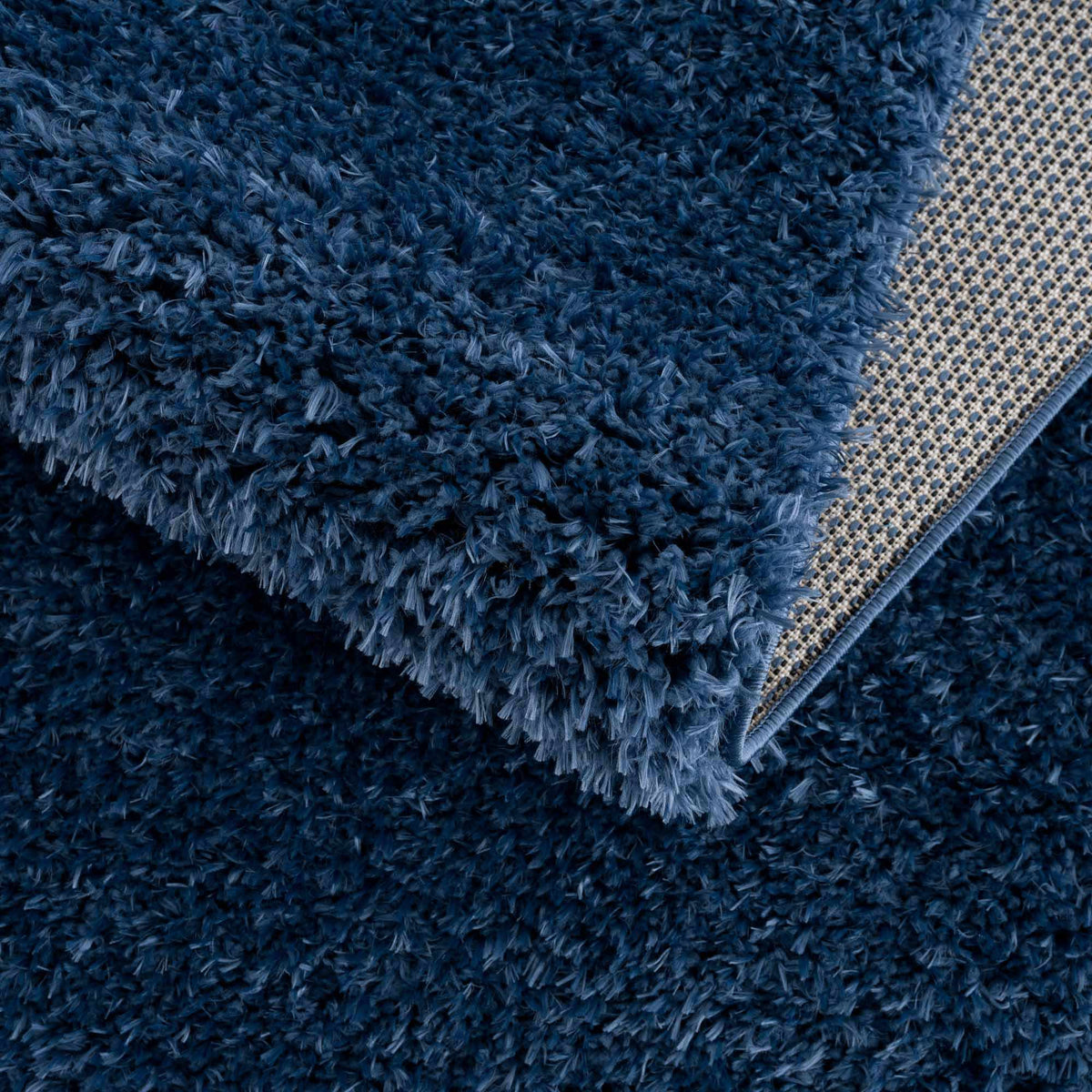 Faina Solid Dark Blue Shag Washable Area Rug - Clearance, photo 17 of 24