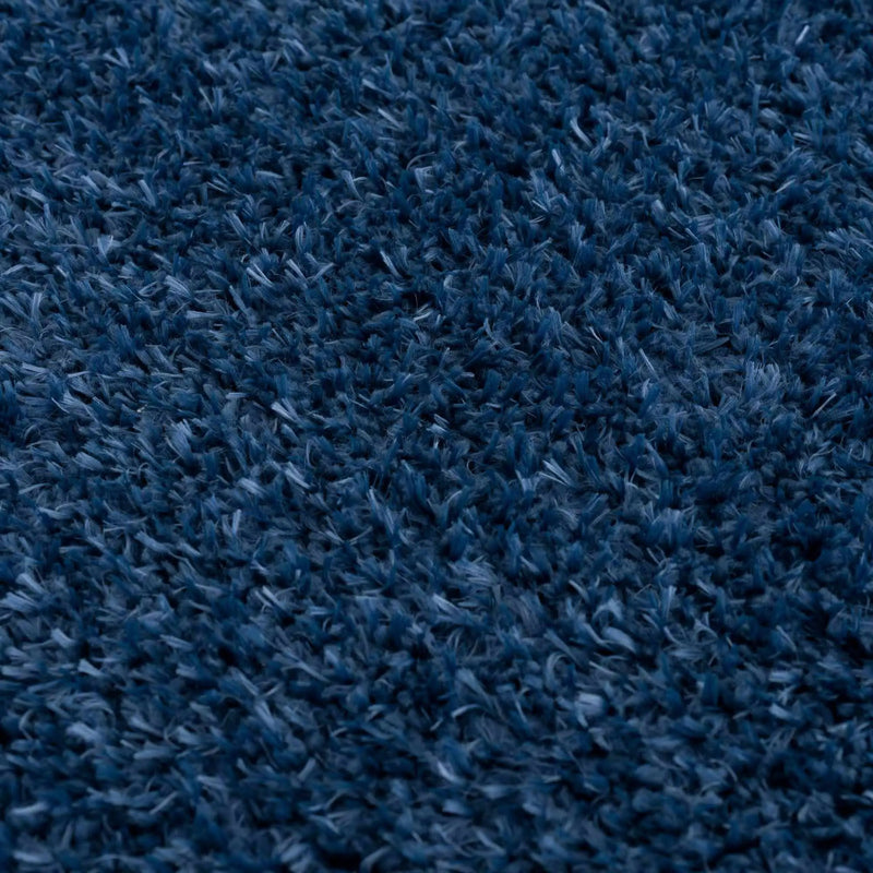 Faina Solid Dark Blue Shag Washable Area Rug - Clearance by Boutique Rugs