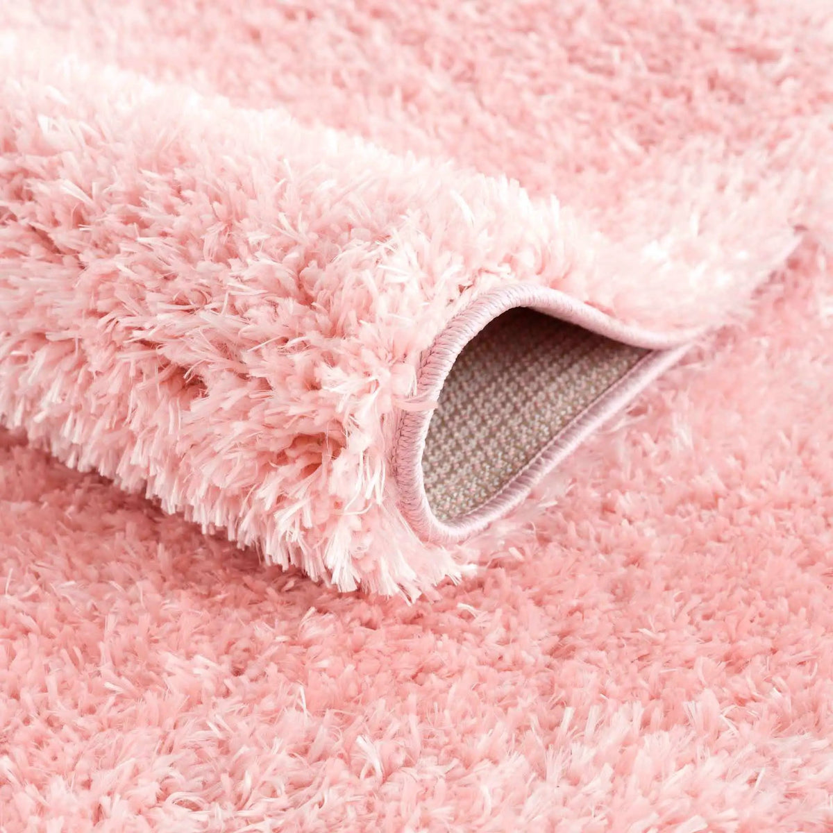 Faina Solid Pink Shag Washable Area Rug - Clearance, photo 5 of 19