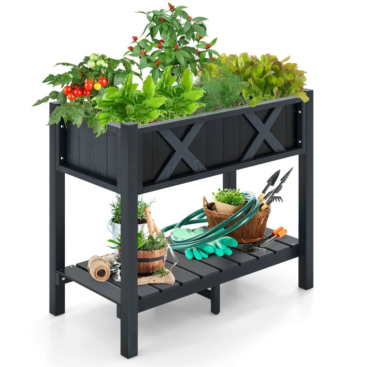 HIPS Raised Garden Bed Poly Wood Elevated Planter Box, photo 3 of 10