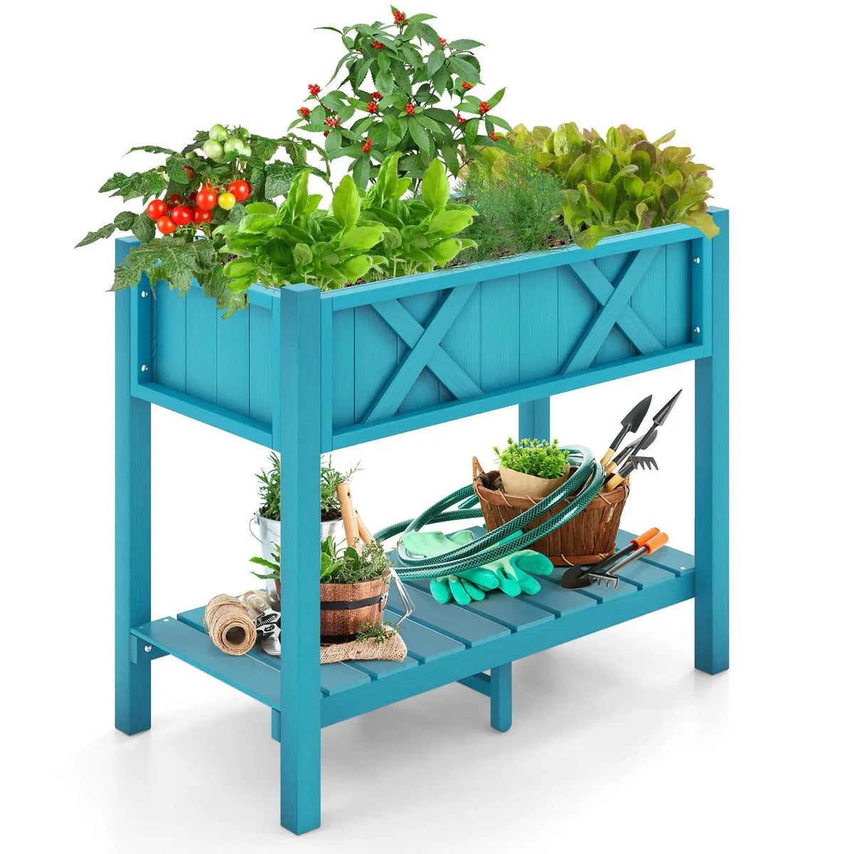 HIPS Raised Garden Bed Poly Wood Elevated Planter Box, photo 9 of 10