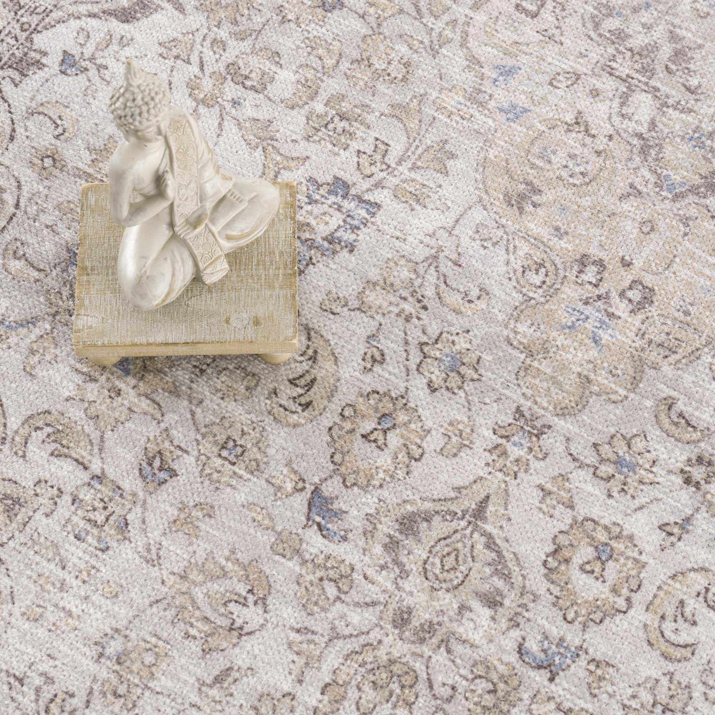 Cream Holi-2301 Washable Area Rug by Boutique Rugs