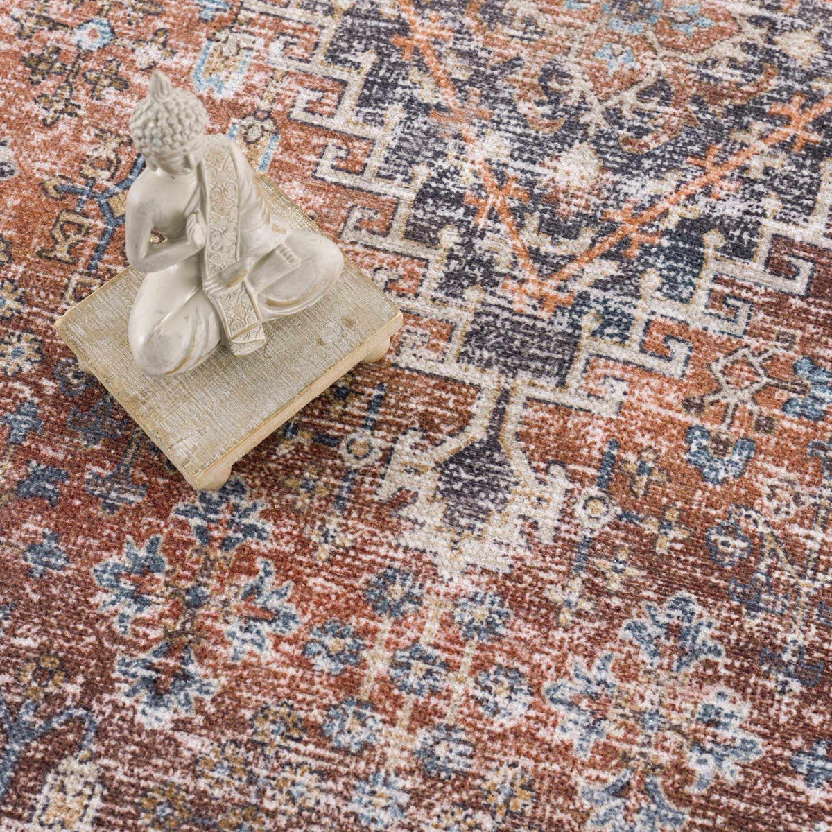 Blue Burgundy Holi-2302 Washable Area Rug, photo 19 of 20
