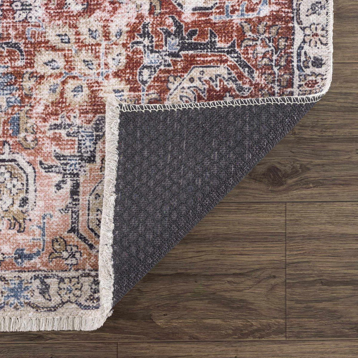 Burgundy Holi-2303 Washable Area Rug, photo 4 of 19