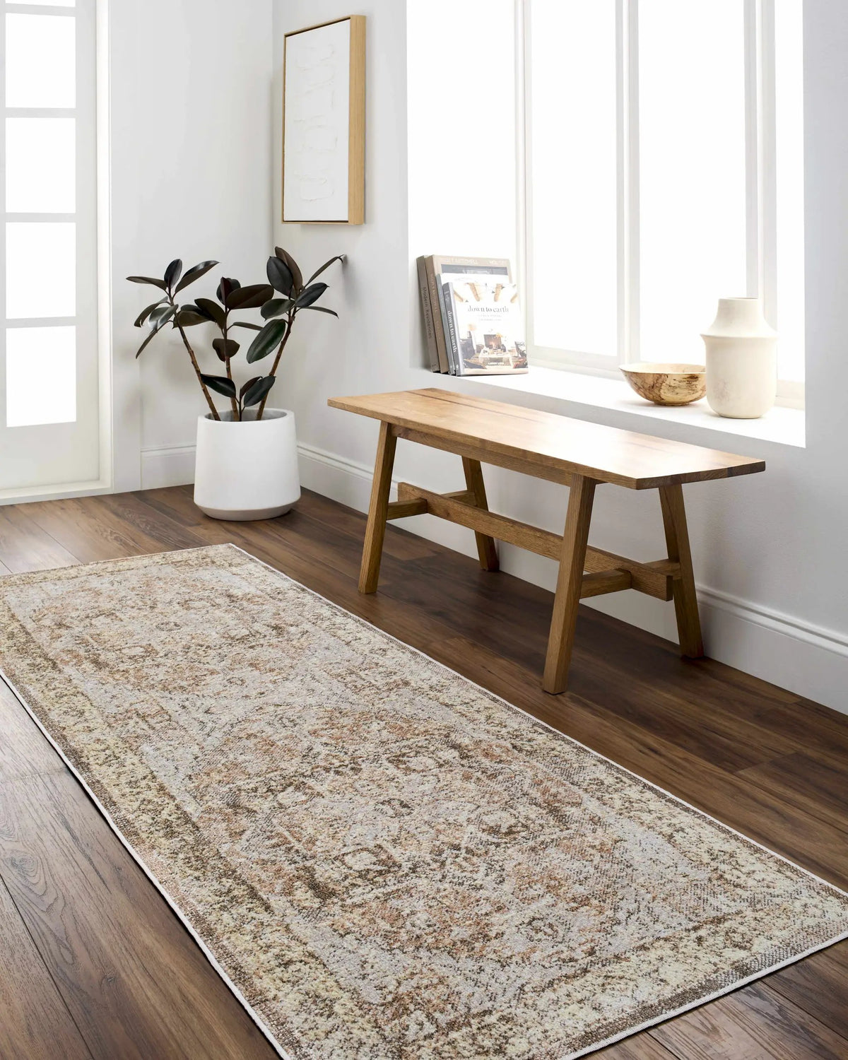 Hera Washable Area Rug, installed in a room