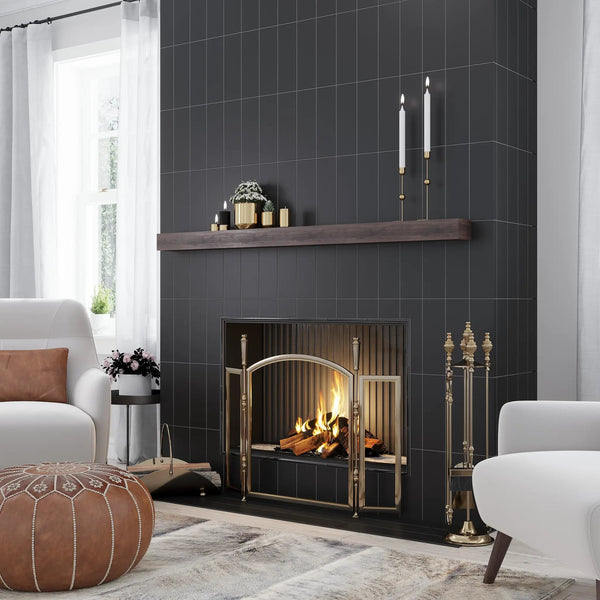 Black 4x12 Polished Ceramic Subway Tile (34 pack, 10.4 sq ft/case), photo 2 of 3