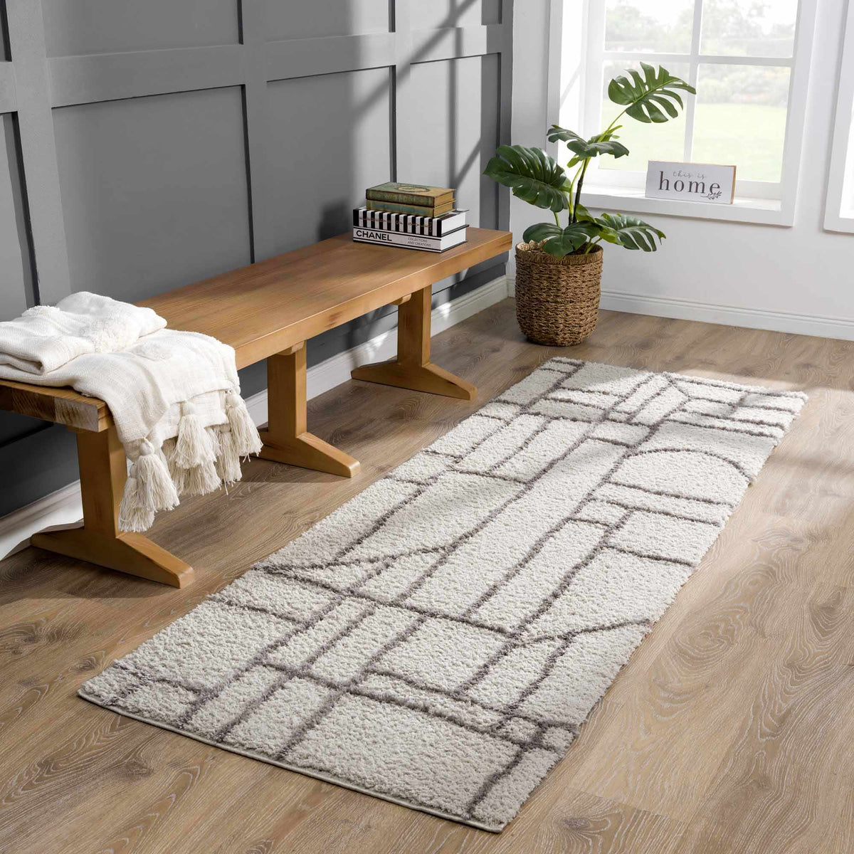Andia Gray Area Rug - Clearance, installed in a room 2